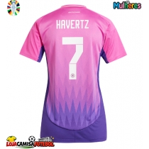 Camisa de Futebol Alemanha Kai Havertz #7 Equipamento Secundário Mulheres Europeu 2024 Manga Curta